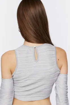 Open-Shoulder Crop Top