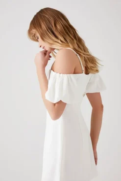 Open-Shoulder Mini Dress