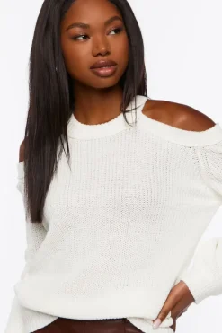 Open-Shoulder Oversized Sweater