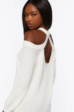 Open-Shoulder Oversized Sweater