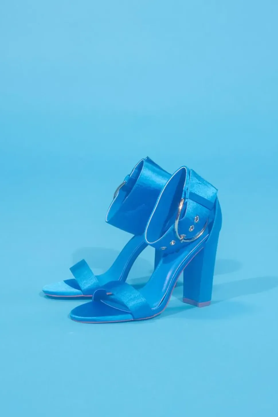 Open-Toe Buckled Heels