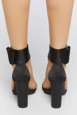 Open-Toe Buckled Heels