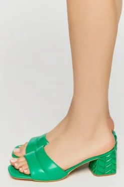 Open-Toe Chevron Heels