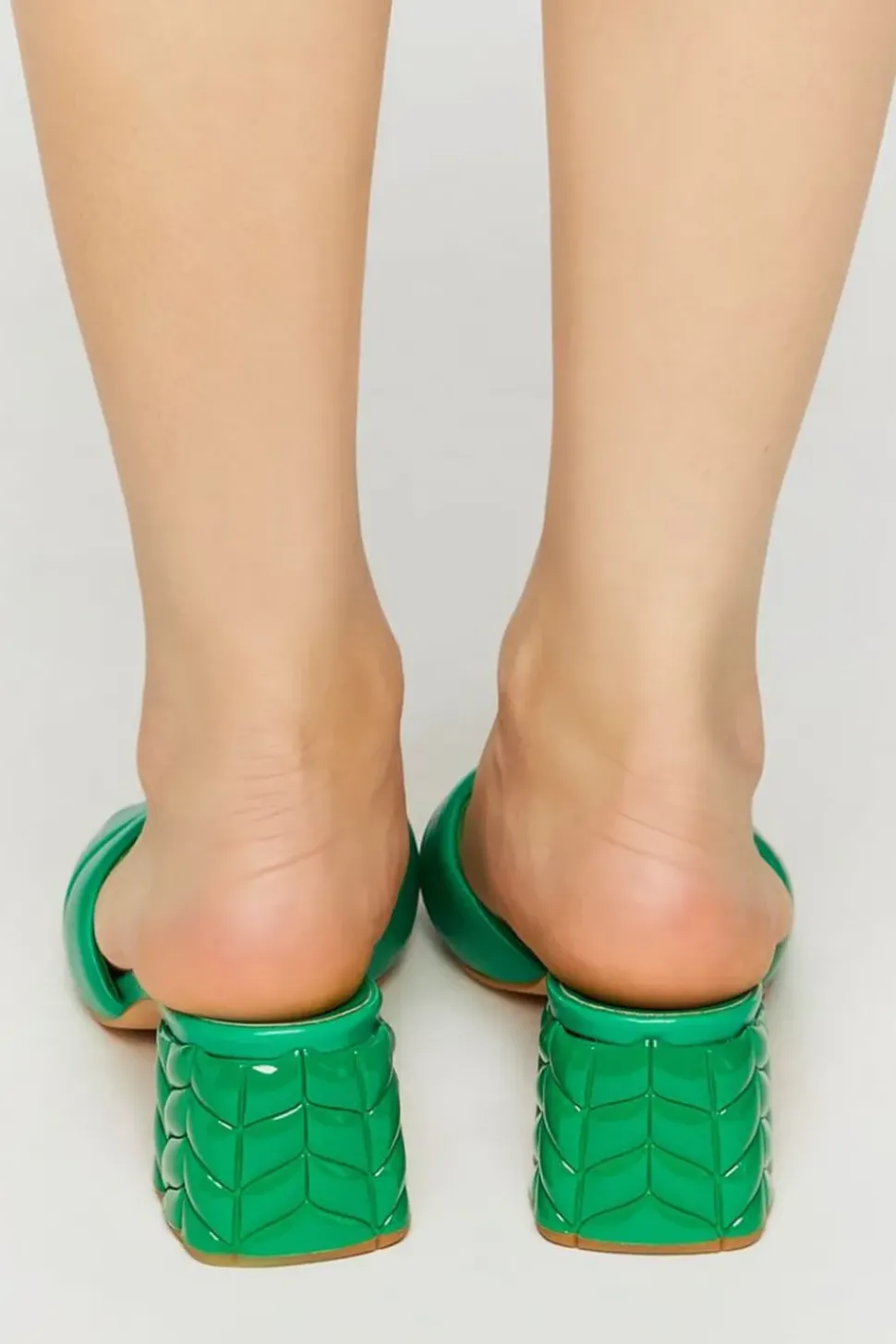 Open-Toe Chevron Heels
