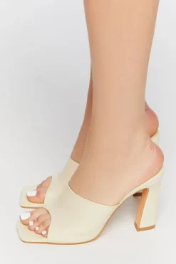 Open-Toe Mule Heels