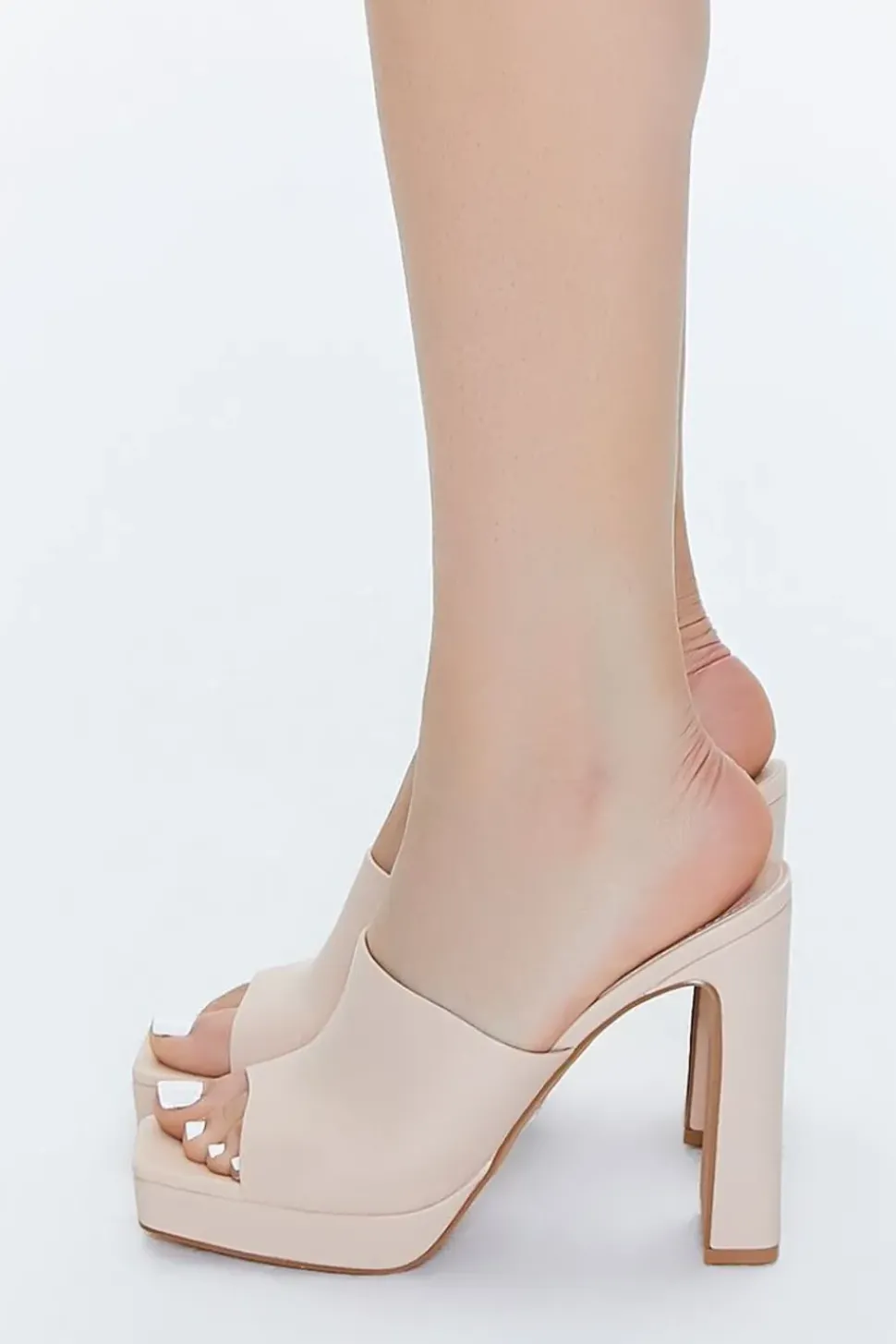 Open-Toe Platform Block Heels