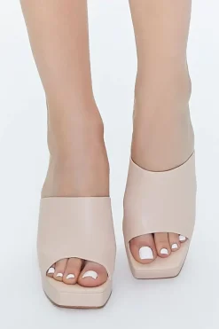 Open-Toe Platform Block Heels