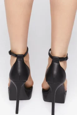 Open-Toe Platform Stiletto Heels