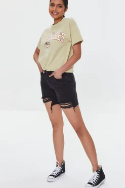 Organically Grown Cotton Denim Mom Shorts