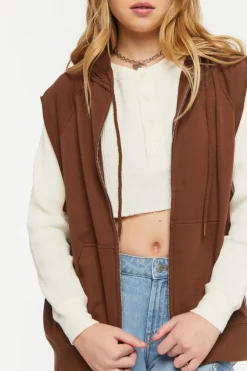 Organically Grown Cotton Sleeveless Hoodie