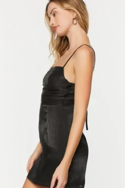 Organza Cutout Mini Dress