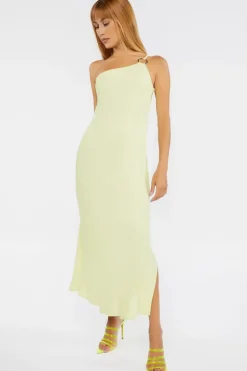 O-Ring One-Shoulder Maxi Dress