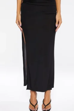 O-Ring Slit Maxi Skirt