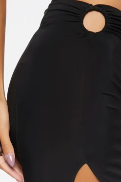 O-Ring Slit Maxi Skirt