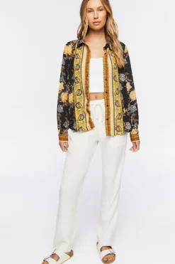 Ornate Floral Print Shirt