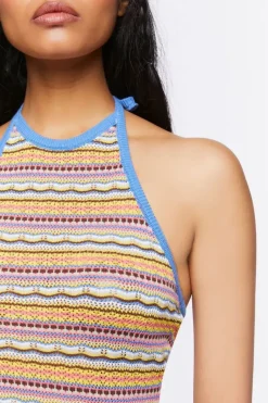 Ornate Halter Mini Dress