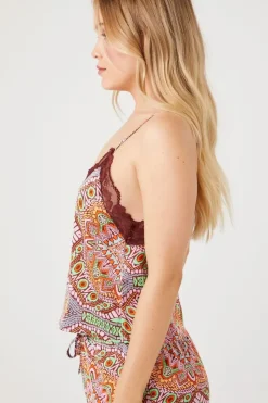 Ornate Print Pajama Cami