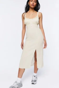 Ornate Print Ruffle-Trim Dress