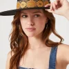 Ornate-Trim Brushed Fedora
