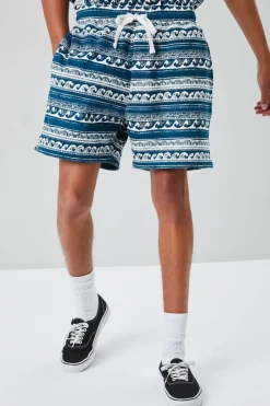 Ornate Wave Print Shorts