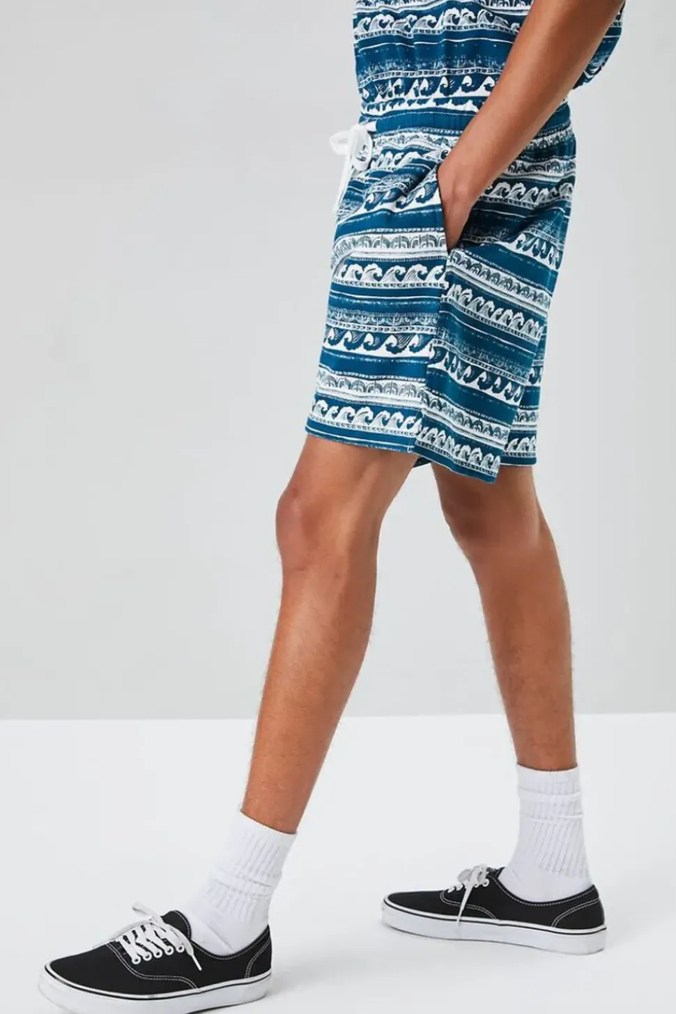 Ornate Wave Print Shorts