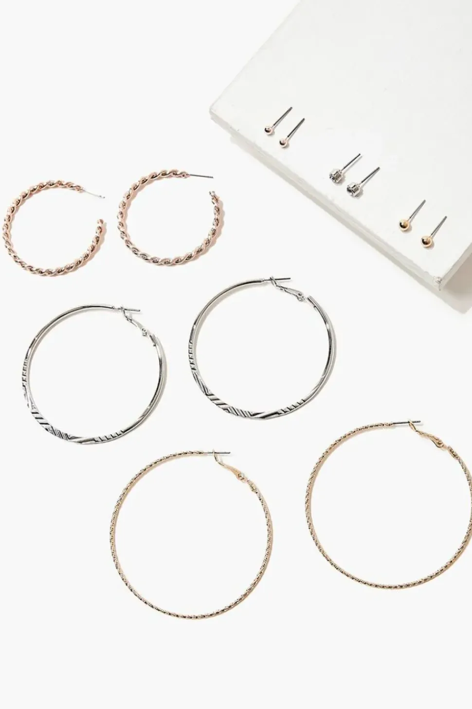 Oversized Hoop & Stud Earring Set