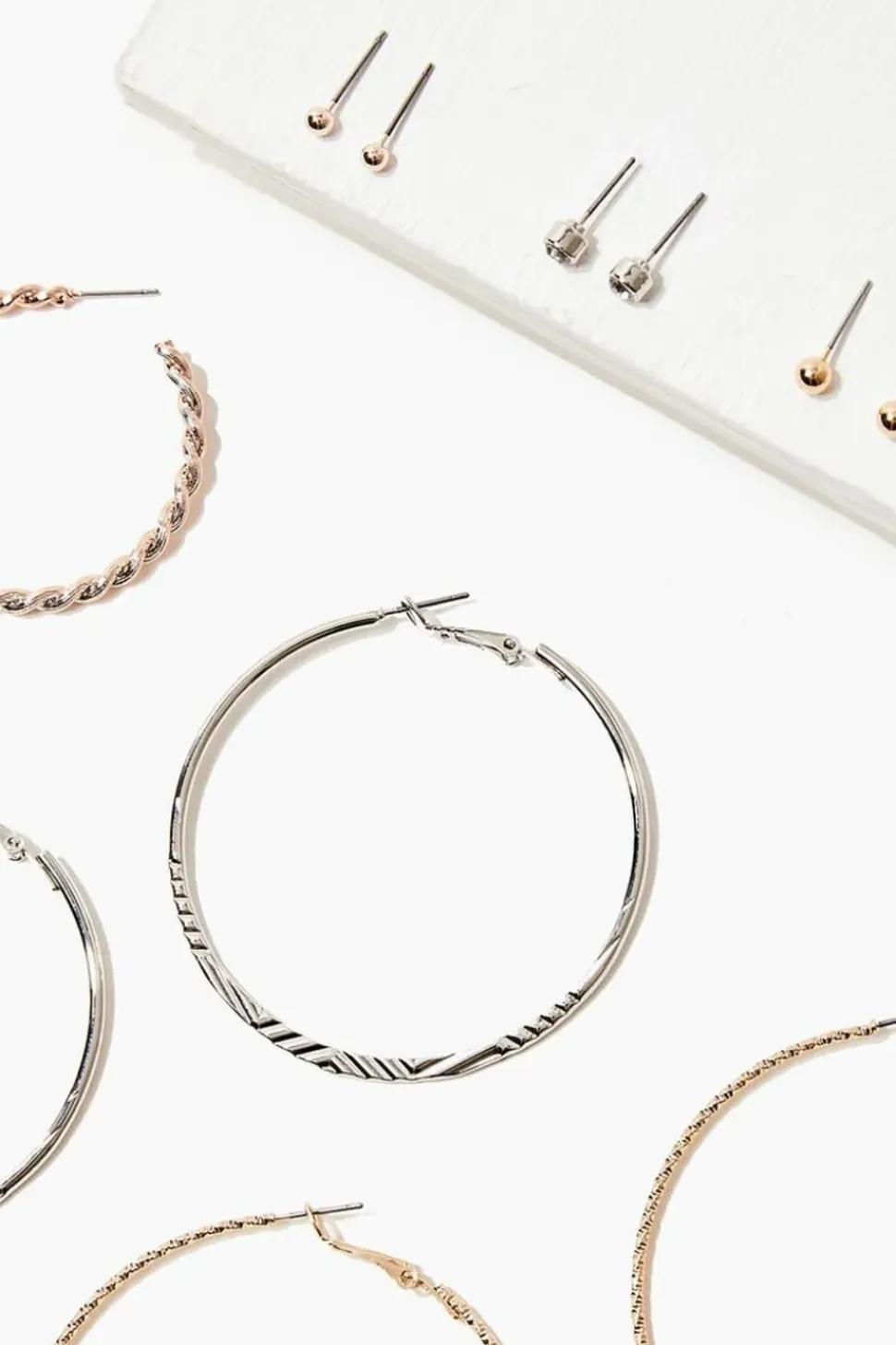 Oversized Hoop & Stud Earring Set