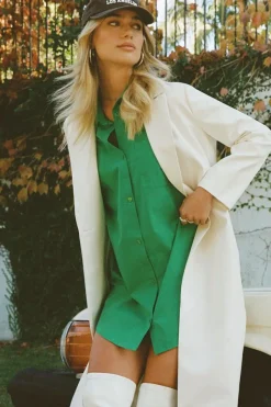 Oversized Longline Poplin Shirt