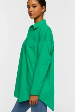 Oversized Longline Poplin Shirt