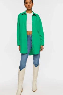 Oversized Longline Poplin Shirt