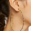 Oversized Rhinestone Hoop Earrings