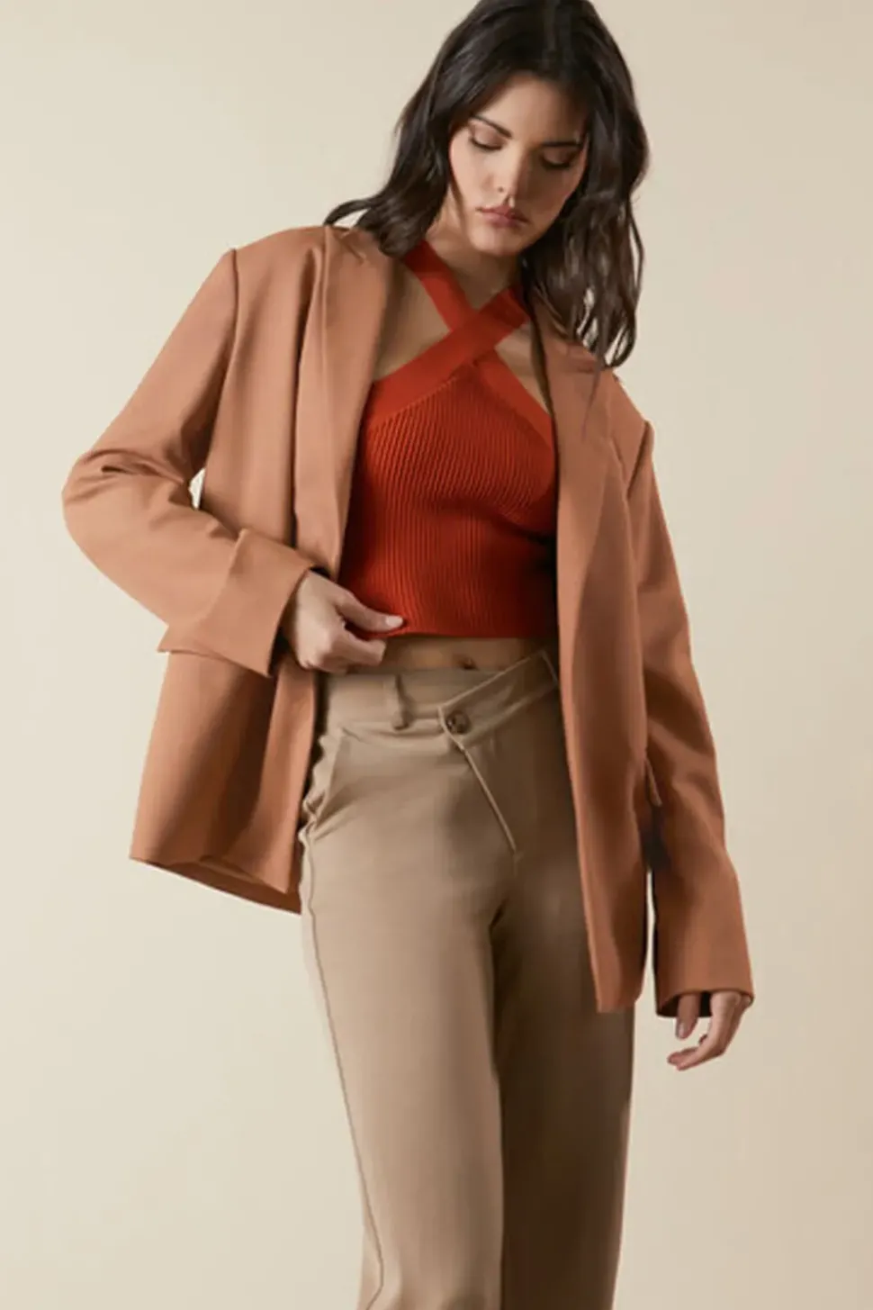 Oversized Single-Breasted Blazer