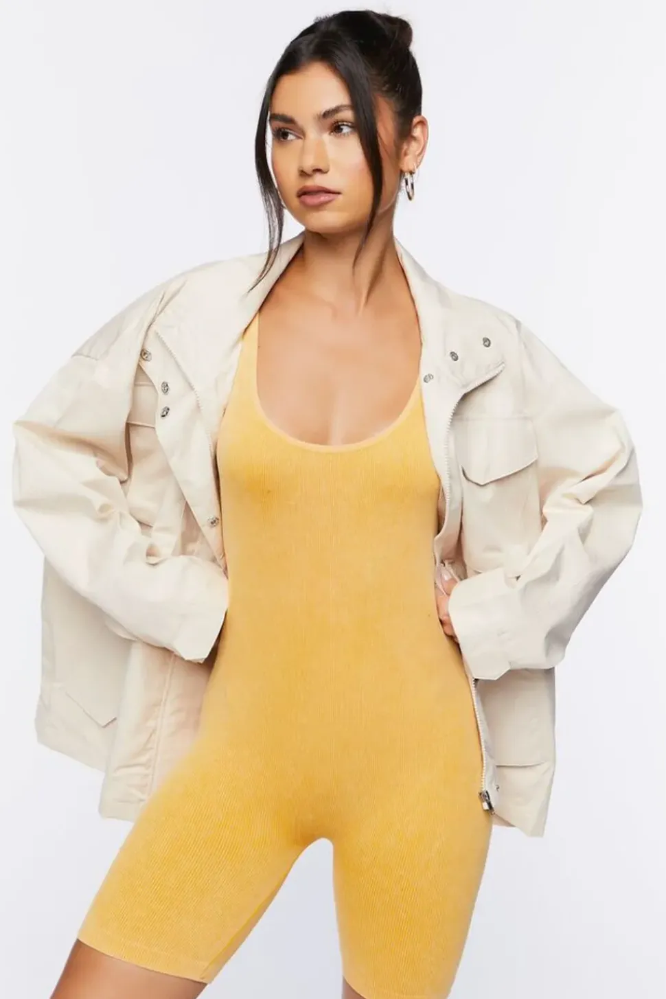 Oversized Snap-Button Shacket