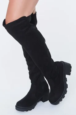 Over-The-Knee Lug-Sole Boots