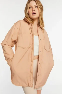 Padded Dolphin-Hem Shacket