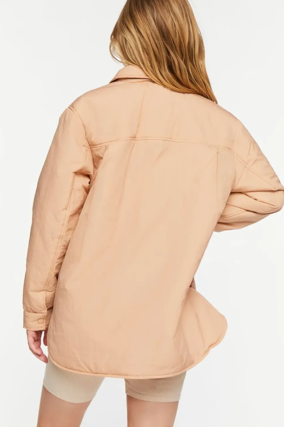 Padded Dolphin-Hem Shacket