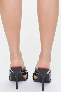 Padded Faux Leather Stiletto Heels