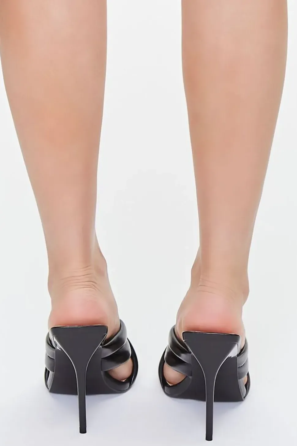 Padded Faux Leather Stiletto Heels