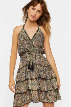 Paisley Halter Mini Dress