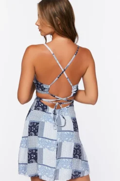 Paisley Patchwork Cami Mini Dress