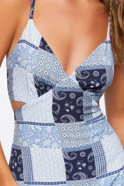 Paisley Patchwork Cami Mini Dress