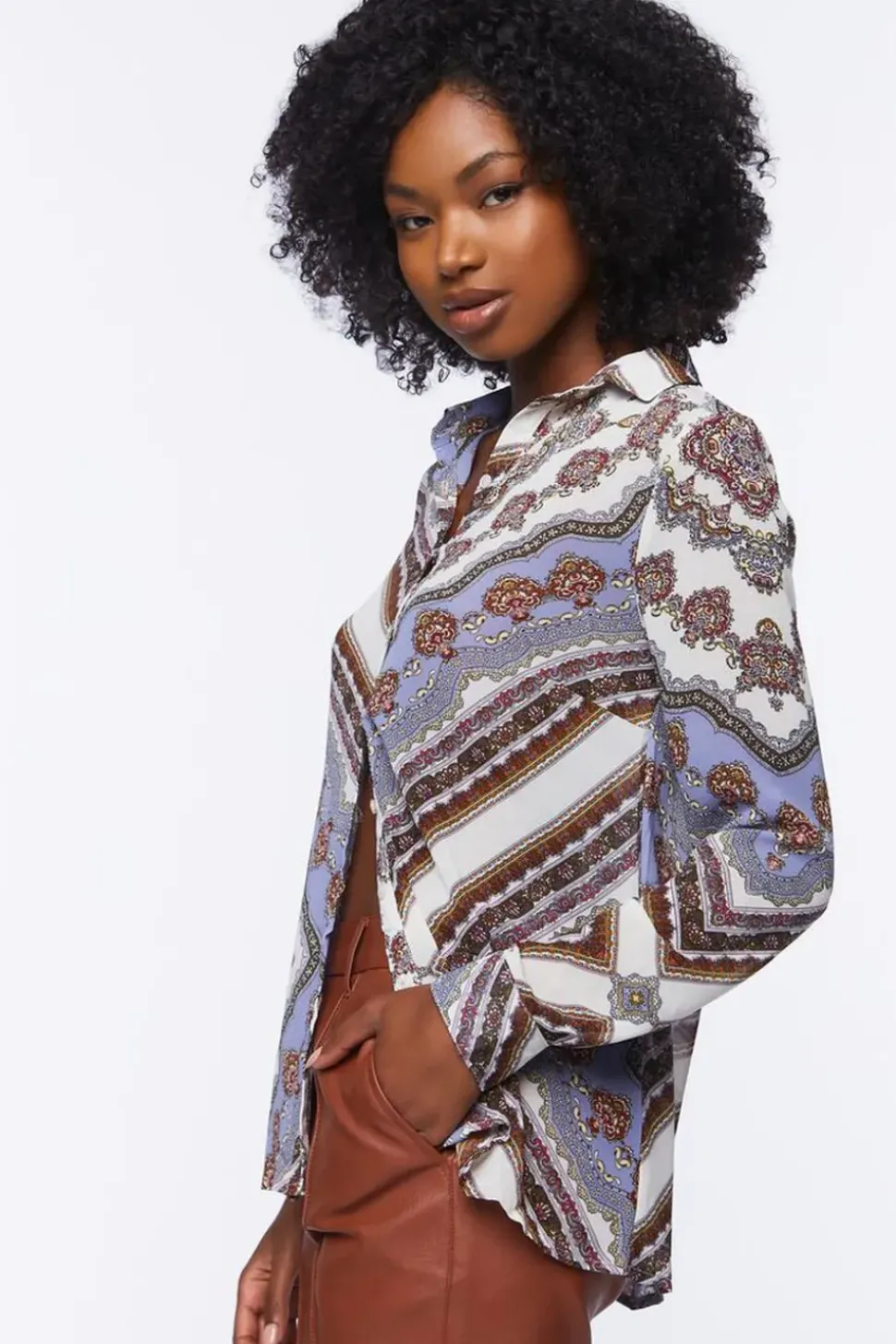 Paisley Print Buttoned Shirt