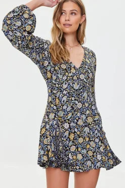 Paisley Print Fit & Flare Dress