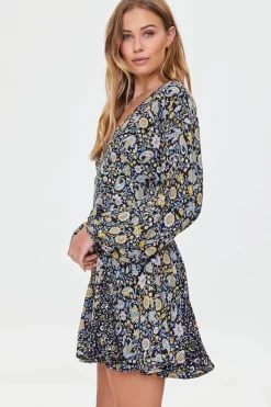 Paisley Print Fit & Flare Dress