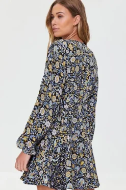 Paisley Print Fit & Flare Dress