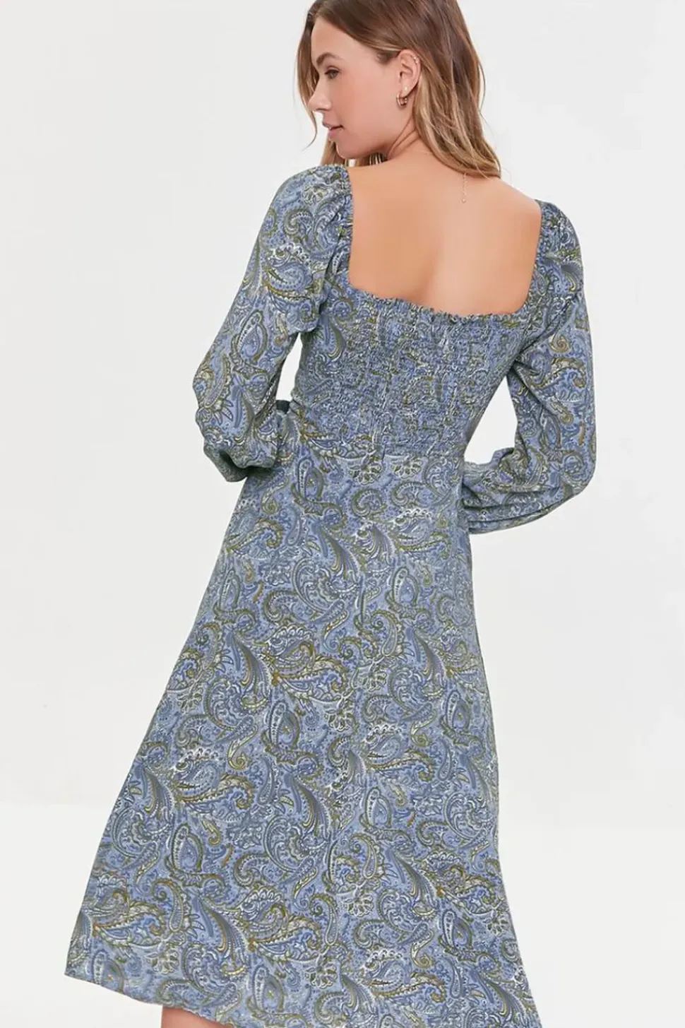 Paisley Print Midi Dress