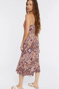 Paisley Print Midi Dress