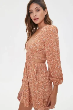Paisley Print Mini Dress