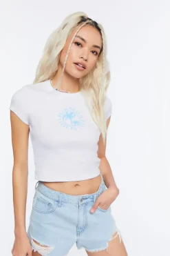 Palm Beach Graphic Cropped Tee