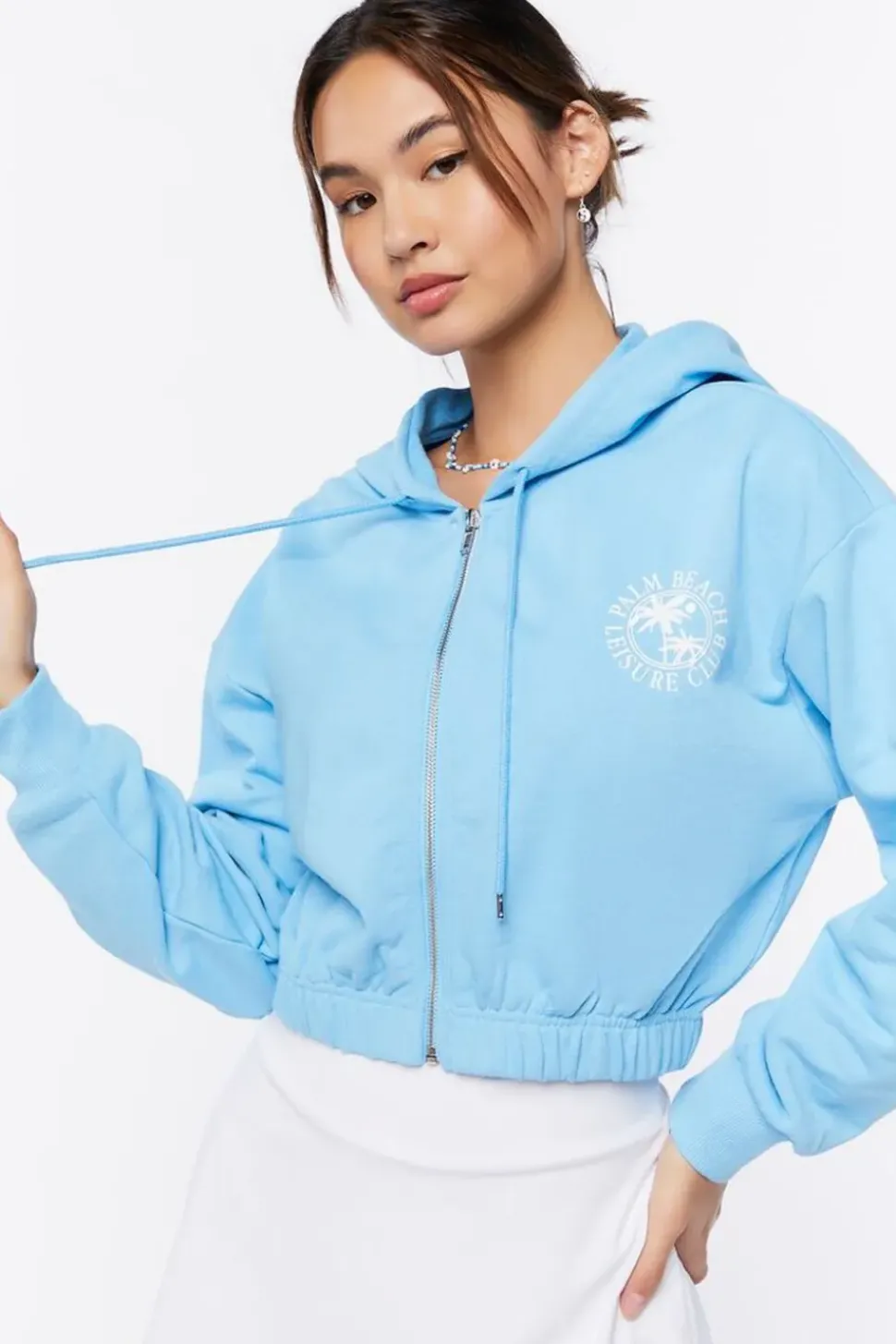 Palm Beach Graphic Zip-Up Hoodie